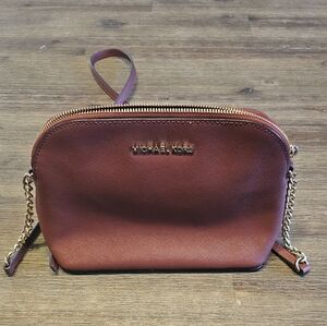 Michael Kors Burgundy Crossbody Bag with Gold Chain- Jetset